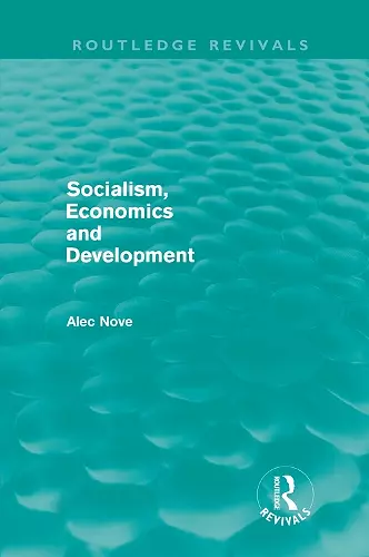 Socialism, Economics and Development (Routledge Revivals) cover