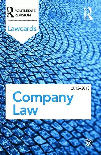 Company Lawcards 2012-2013 cover