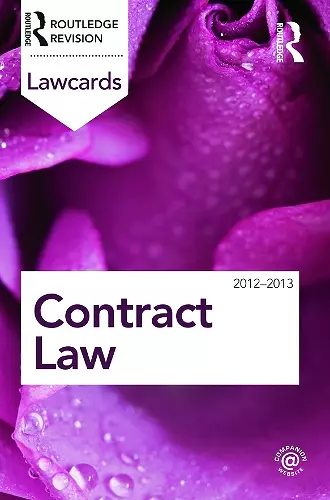 Contract Lawcards 2012-2013 cover