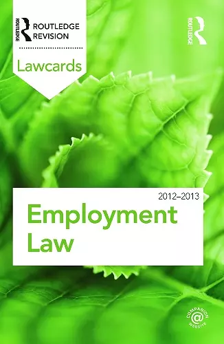 Employment Lawcards 2012-2013 cover