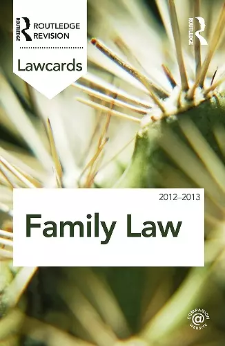 Family Lawcards 2012-2013 cover