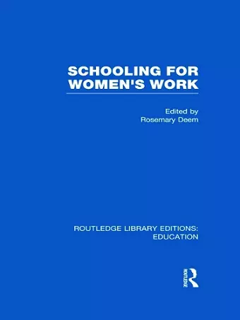 Schooling for Women's Work cover