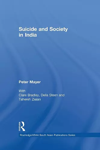 Suicide and Society in India cover