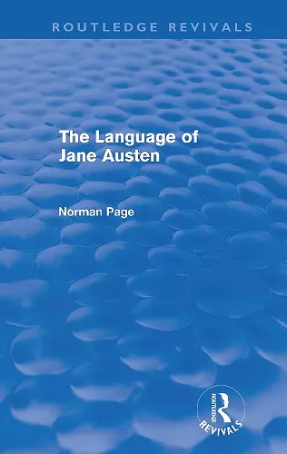 The Language of Jane Austen (Routledge Revivals) cover