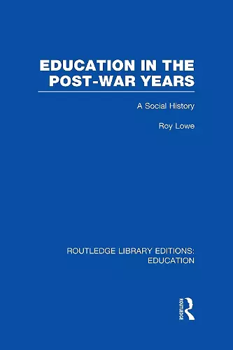 Education in the Post-War Years cover