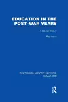 Education in the Post-War Years cover