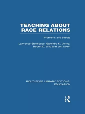 Teaching About Race Relations (RLE Edu J) cover