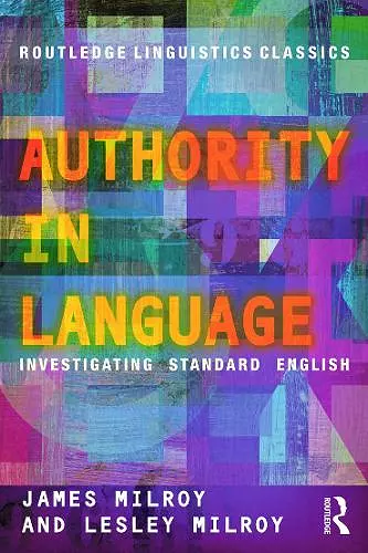 Authority in Language cover