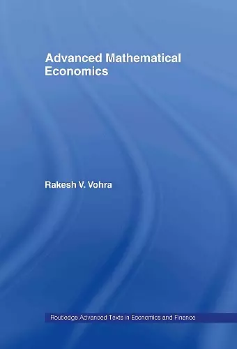 Advanced Mathematical Economics cover