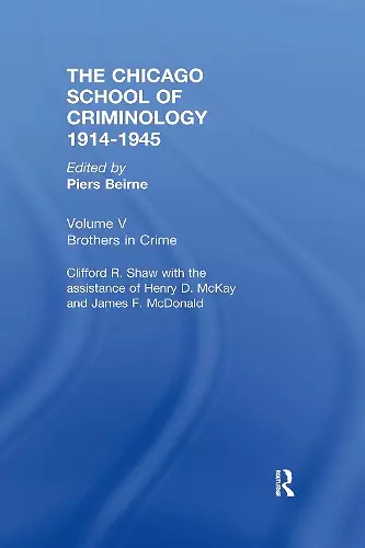 CHICAGO SCHOOL CRIMINOLOGY Volume 5 cover