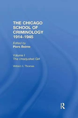 Chicago School Criminology Vol 1 cover