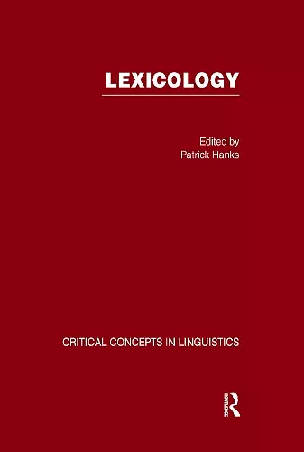 Lexicology cover