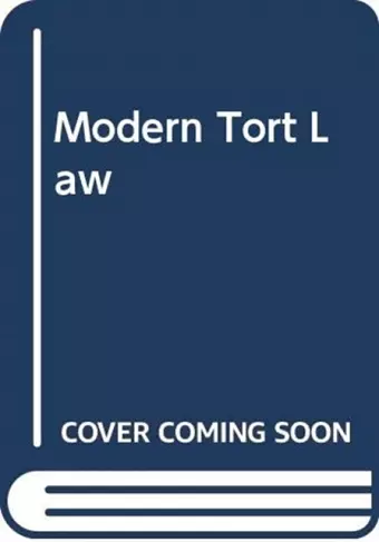 Modern Tort Law cover