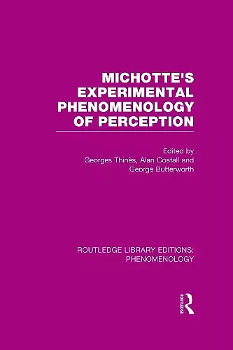 Michotte's Experimental Phenomenology of Perception cover