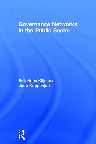 Governance Networks in the Public Sector cover