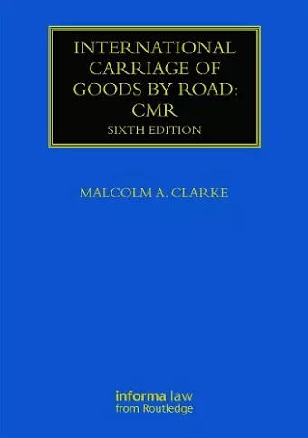 International Carriage of Goods by Road: CMR cover