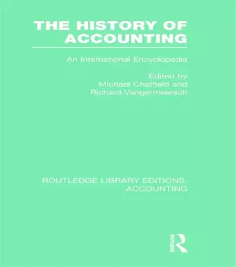 The History of Accounting (RLE Accounting) cover