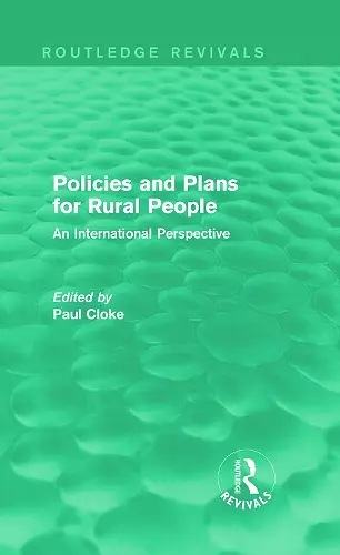 Policies and Plans for Rural People (Routledge Revivals) cover