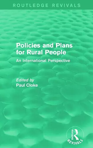 Policies and Plans for Rural People (Routledge Revivals) cover