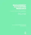 Management Accounting Research (RLE Accounting) cover