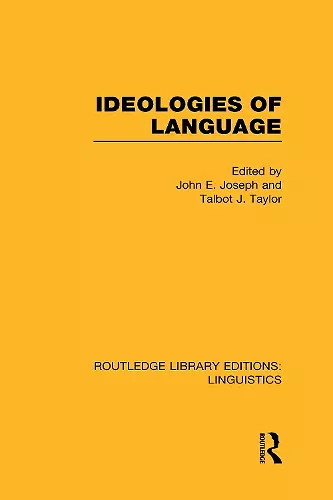 Ideologies of Language cover