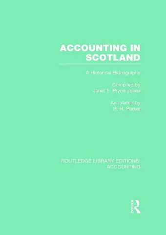 Accounting in Scotland (RLE Accounting) cover