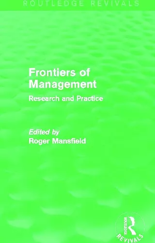 Frontiers of Management (Routledge Revivals) cover