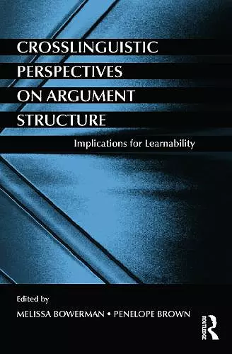 Crosslinguistic Perspectives on Argument Structure cover