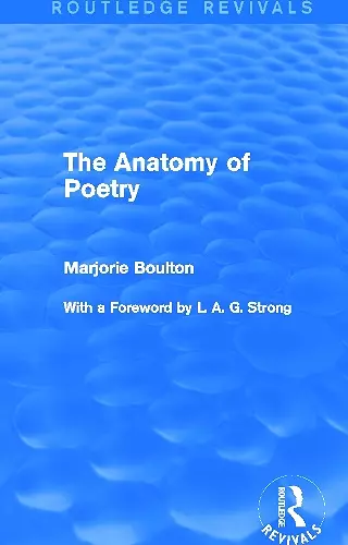 The Anatomy of Poetry (Routledge Revivals) cover