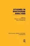 Studies in Discourse Analysis (RLE Linguistics B: Grammar) cover