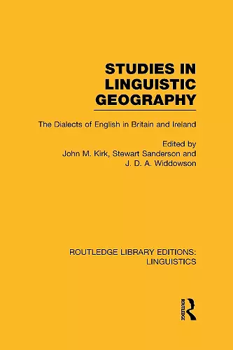 Studies in Linguistic Geography (RLE Linguistics D: English Linguistics) cover