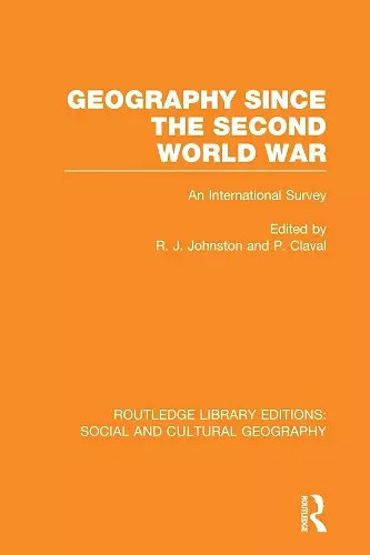 Geography Since the Second World War cover