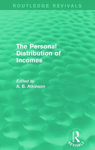 The Personal Distribution of Incomes (Routledge Revivals) cover