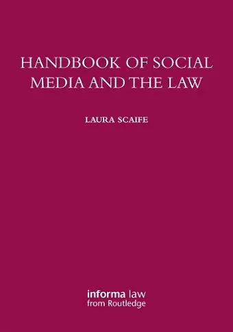 Handbook of Social Media and the Law cover