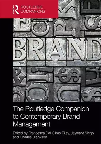 The Routledge Companion to Contemporary Brand Management cover