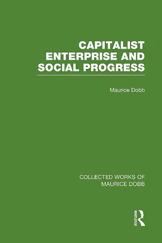 Capitalist Enterprise and Social Progress cover