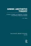 Greek Aesthetic Theory (RLE: Plato) cover