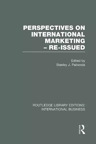 Perspectives on International Marketing - Re-issued (RLE International Business) cover