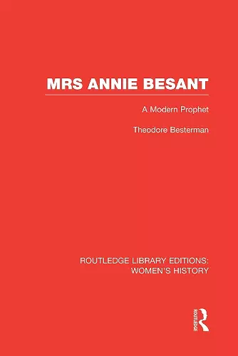 Mrs Annie Besant cover