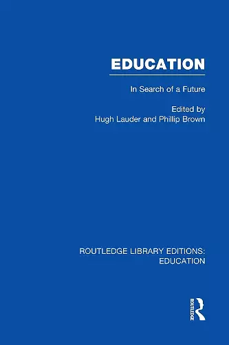 Education  (RLE Edu L Sociology of Education) cover