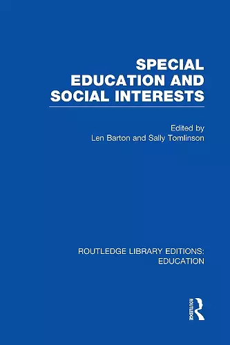 Special Education and Social Interests (RLE Edu M) cover