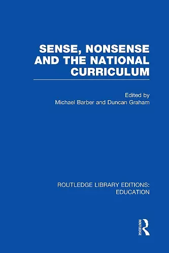 Sense and Nonsense and the National Curriculum cover