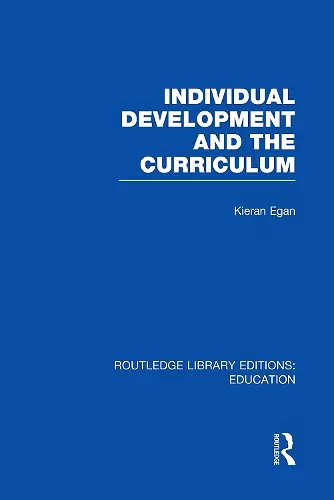 Individual Development and the Curriculum cover