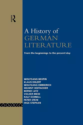 A History of German Literature cover