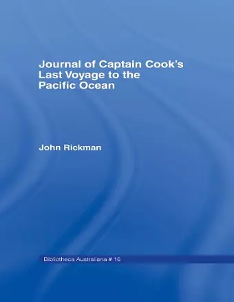 Journal of Captain Cook's Last Voyage cover