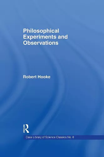 Philosophical Experiments and Observations cover