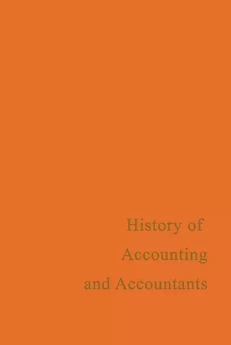 A History of Accounting and Accountants cover