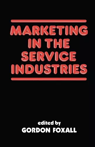 Marketing in the Service Industries cover