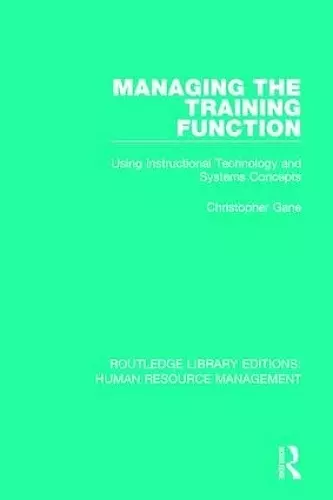 Managing the Training Function cover