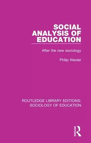 Social Analysis of Education cover